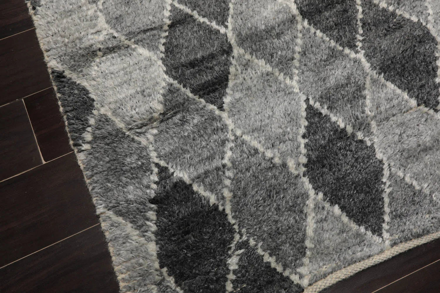 LoomBloom 5x8 Elegant Gray Tone On Tone Wool Oriental Area Rug-4
