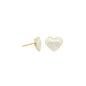 Enamel Stud Heart Earrings
