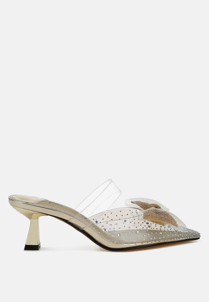 Freja Embellished Bow Kitten Heels-0
