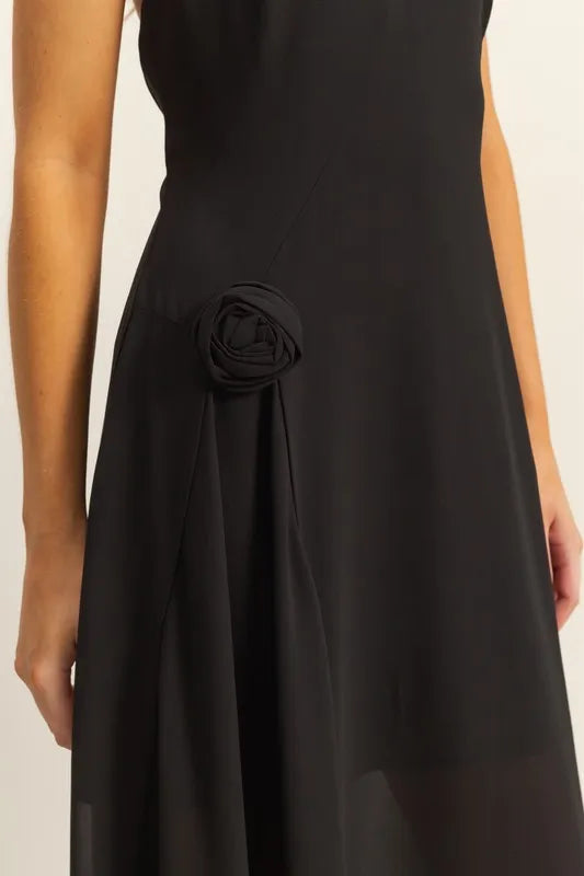 HYFVE Chiffon Halter Asymmetrical Hem Dress-3