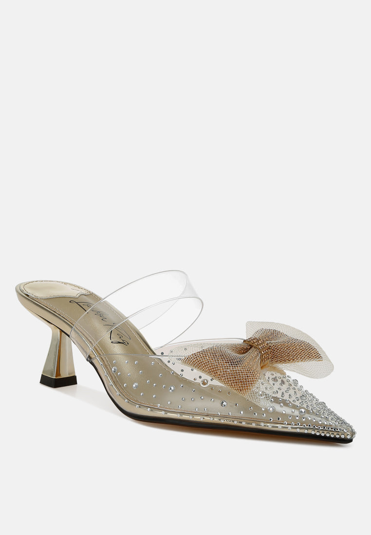 Freja Embellished Bow Kitten Heels-1