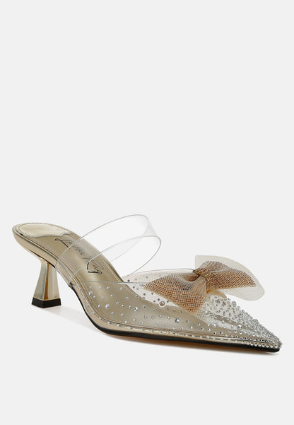 Freja Embellished Bow Kitten Heels-1
