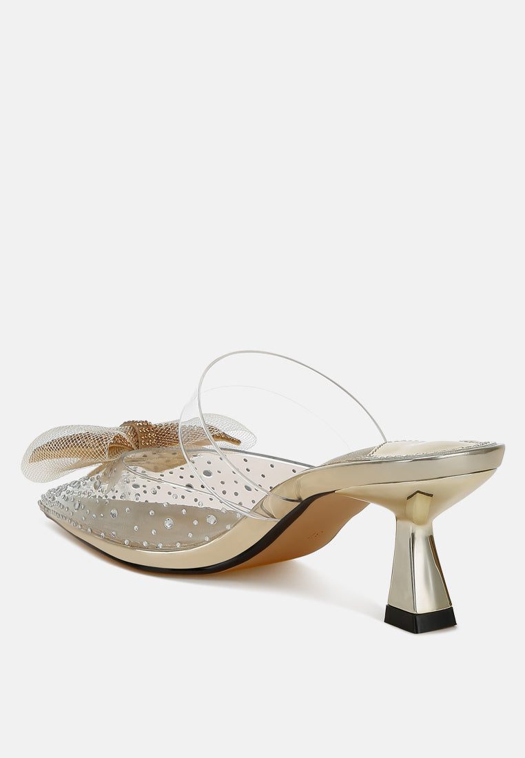 Freja Embellished Bow Kitten Heels-2