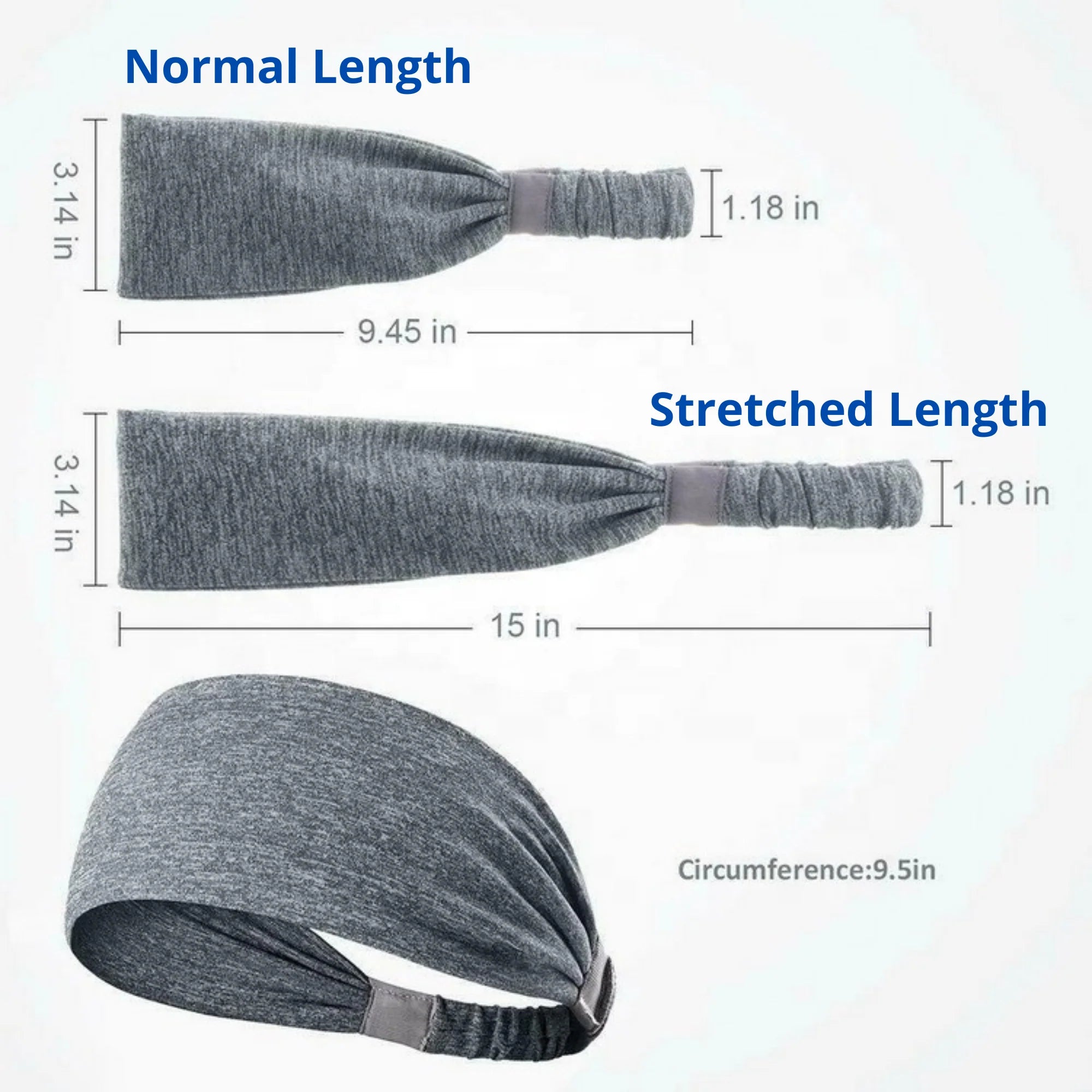 Jupitergear Extra-Wide Sport and Fitness Sweat Wicking Fitness Headband