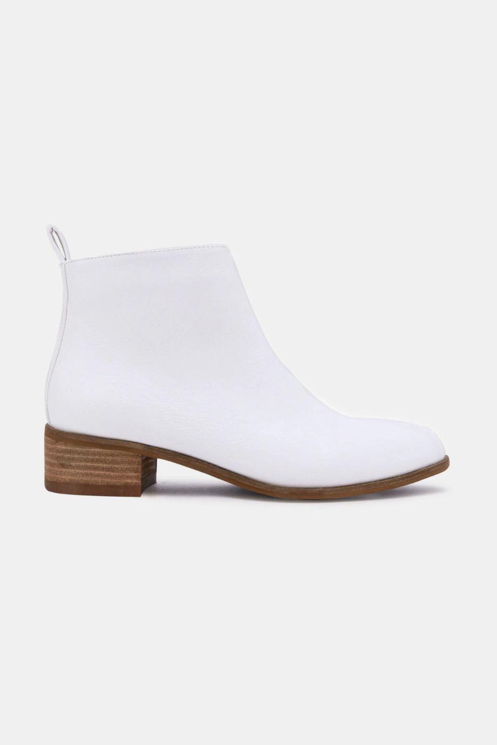 MayFair PU Leather Block Heel Boots-1