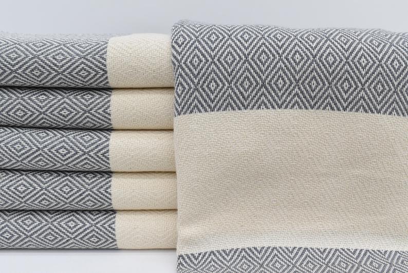 VENICE GRAY TURKISH TOWEL-2