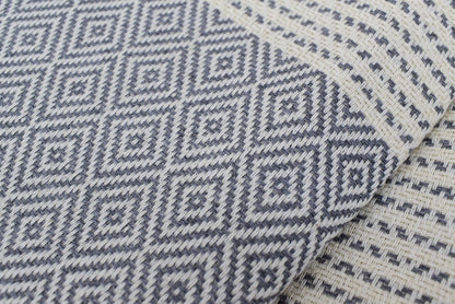 DOTTY DIAMOND GREY TURKISH TOWEL-2