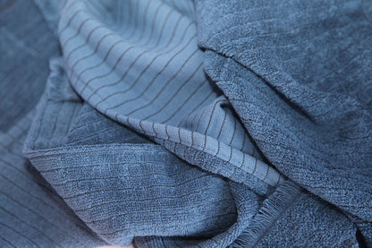 Del Mar Navy Terry Turkish Towel Set-3