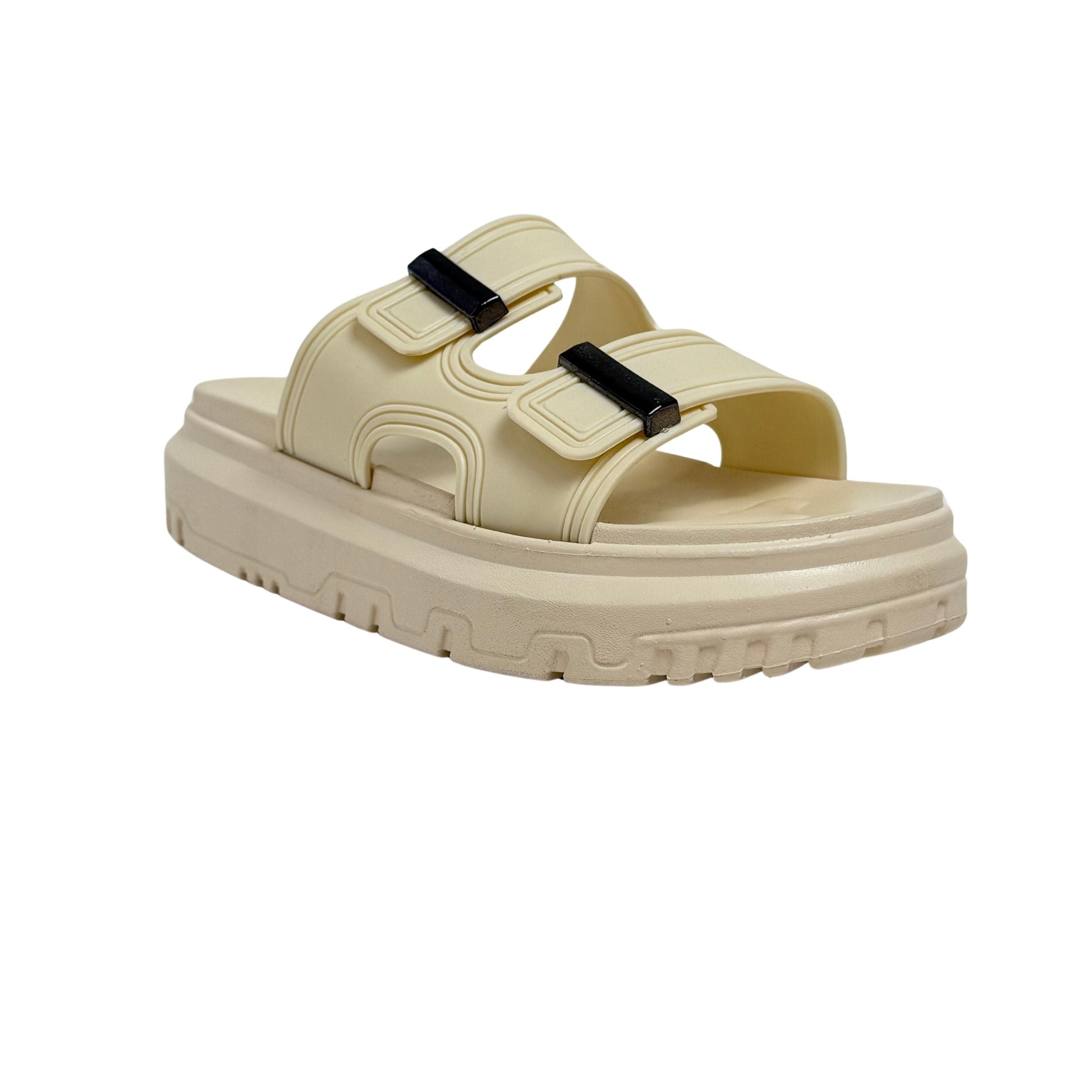 858-2 Sandals for Women – Comfortable Arch Support Slides | Soft Cork-Like Insole | Adjustable Straps | Anti-Slip Sole | Casual Fashion Sandals for Summer, Walking & Travel