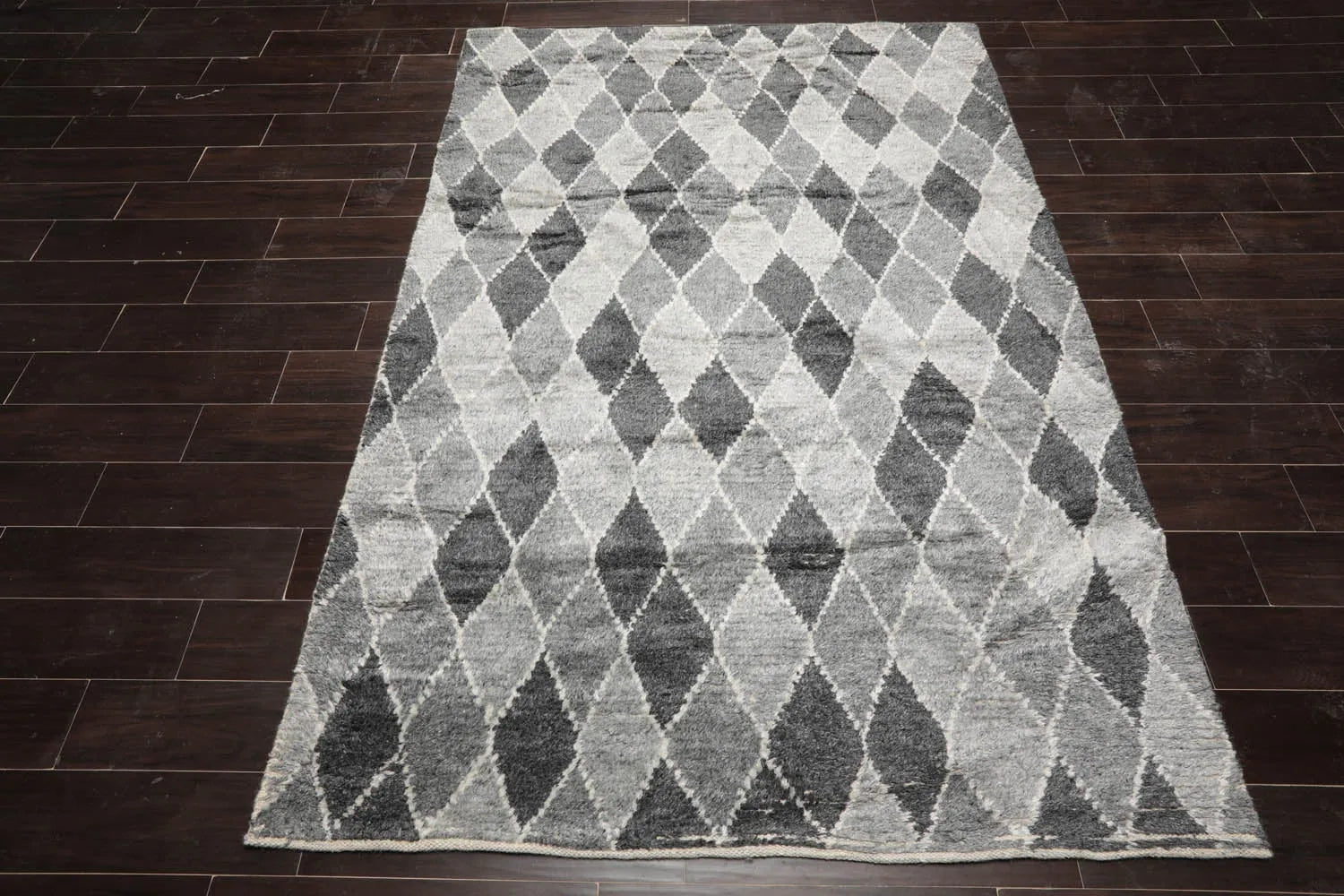 LoomBloom 5x8 Elegant Gray Tone On Tone Wool Oriental Area Rug-2