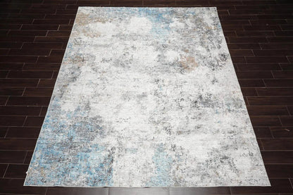Multi Size Beige Machine Made Contemporary/Abstract washable Polyester Oriental Area Rug-2