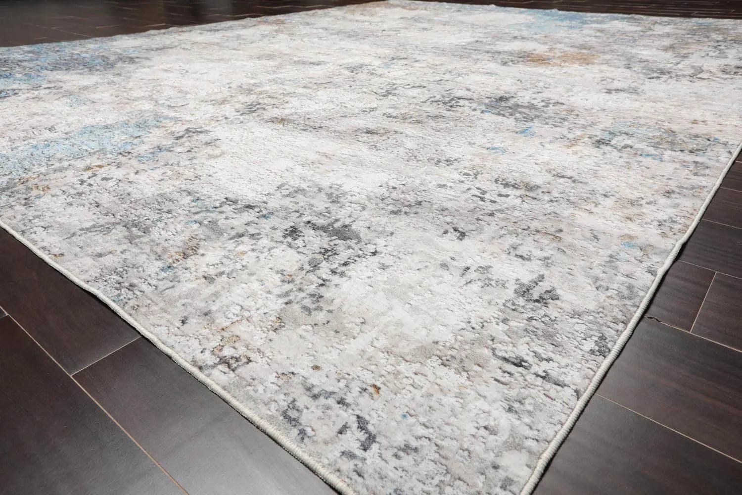 Multi Size Beige Machine Made Contemporary/Abstract washable Polyester Oriental Area Rug-3