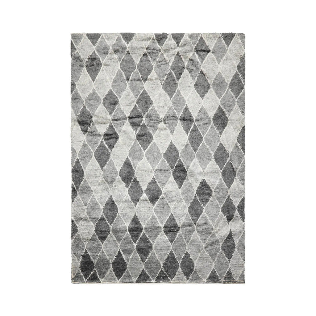 LoomBloom 5x8 Elegant Gray Tone On Tone Wool Oriental Area Rug-1