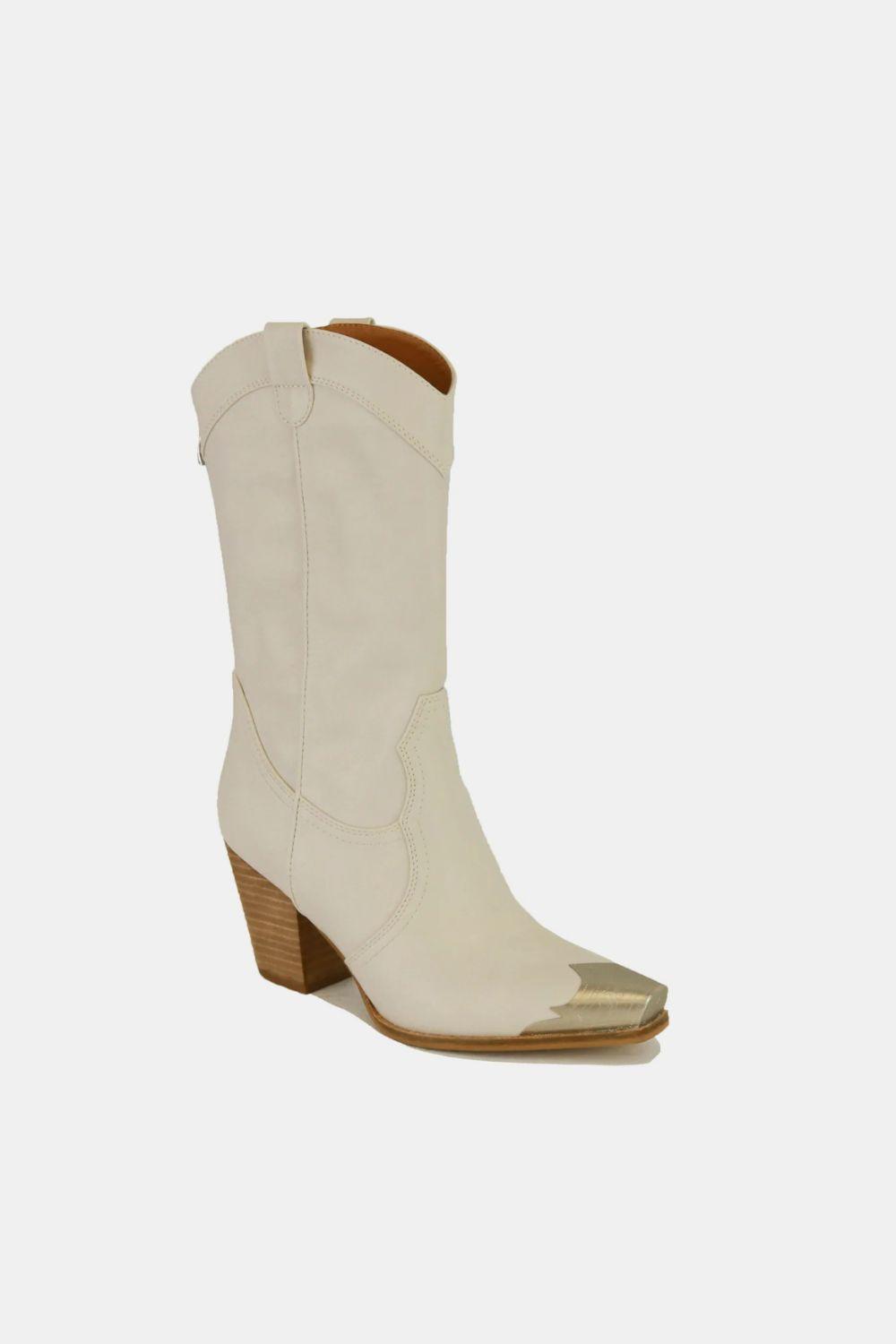 MayFair Metal-Toe Block Heel Ankle Boots-1