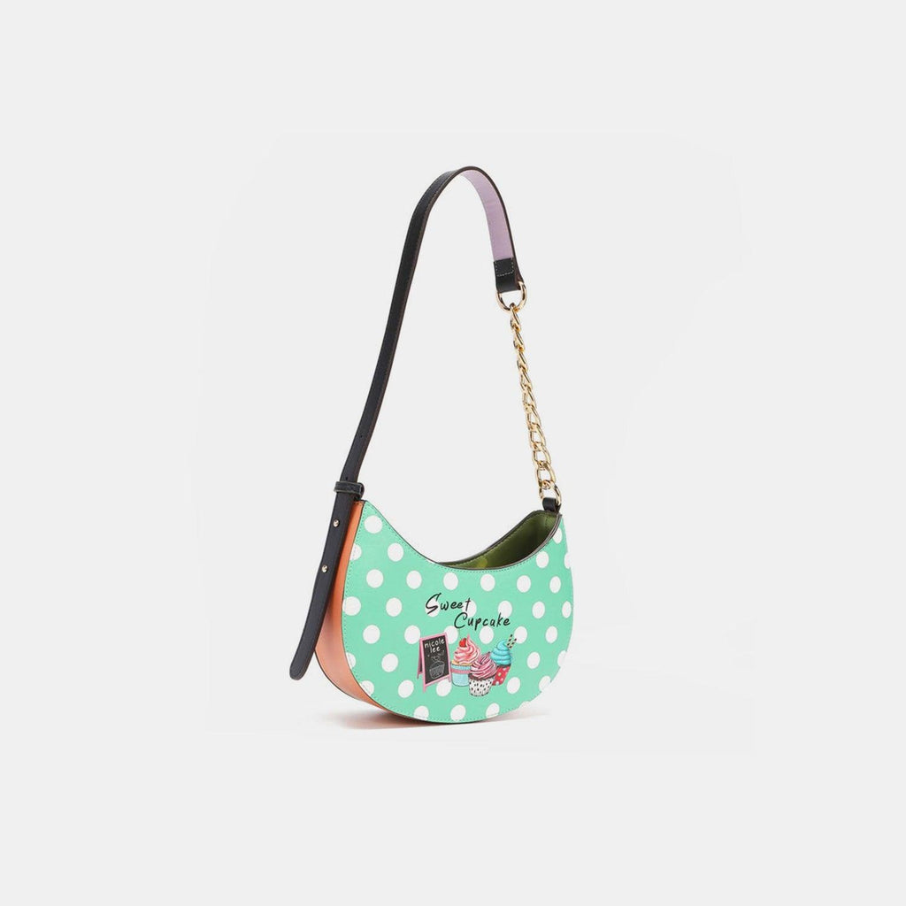 Nicole Lee USA Vegan Leather Polka Dot Shoulder Bag-2