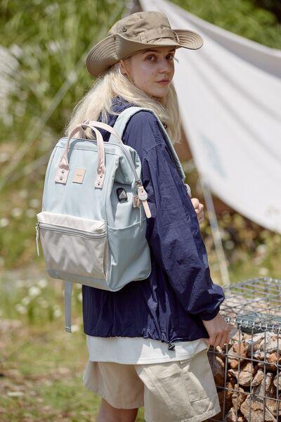 Himawari Water Resistant Canvas Backpack Bag with Side Pockets-0