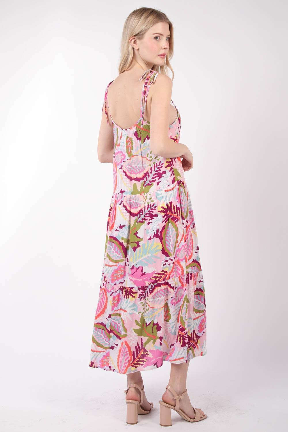 VERY J Tropical Printed Cami Midi Dress-1