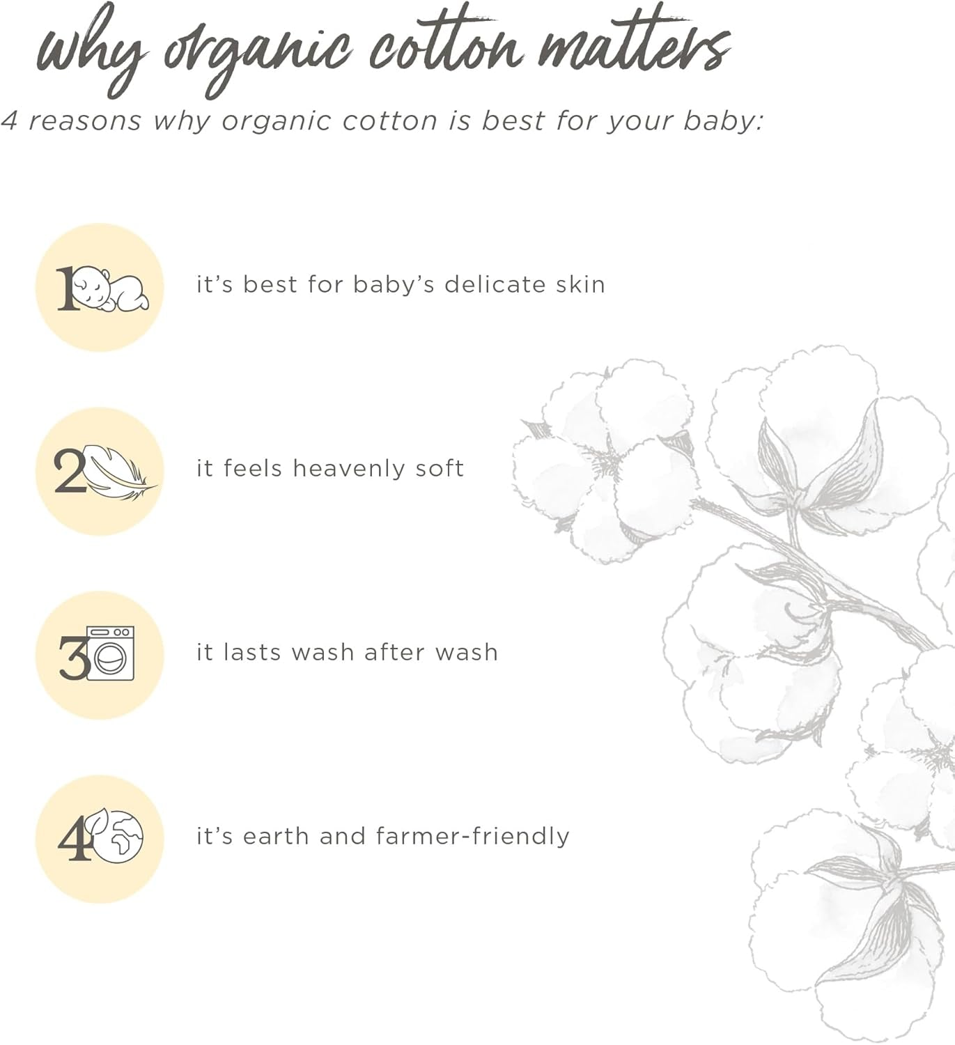 Baby Girls Pajamas, Zip Front Non-Slip Footed Sleeper Pjs, 100% Organic Cotton