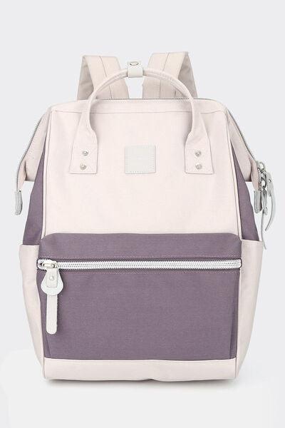 Himawari Water Resistant Canvas Backpack Bag with Side Pockets-12