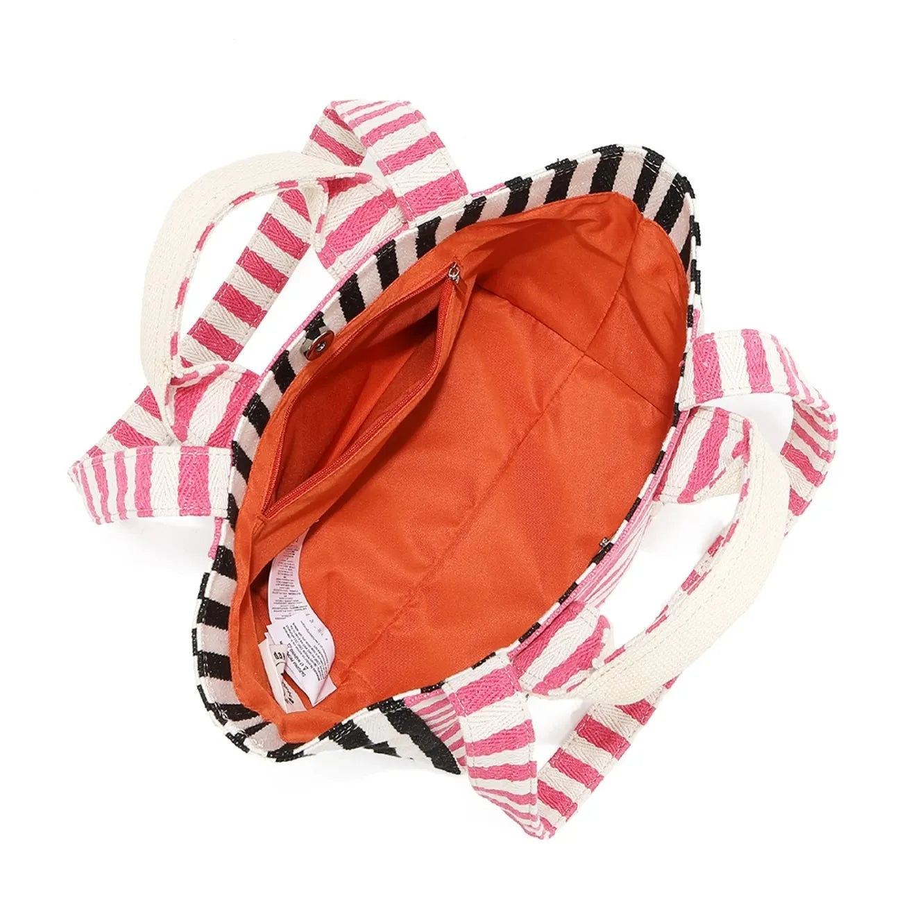 Nicole Lee USA Letter Striped Tote Bag-3
