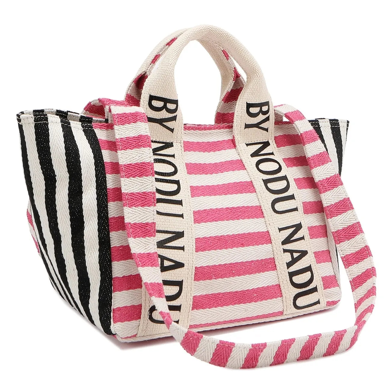 Nicole Lee USA Letter Striped Tote Bag-4