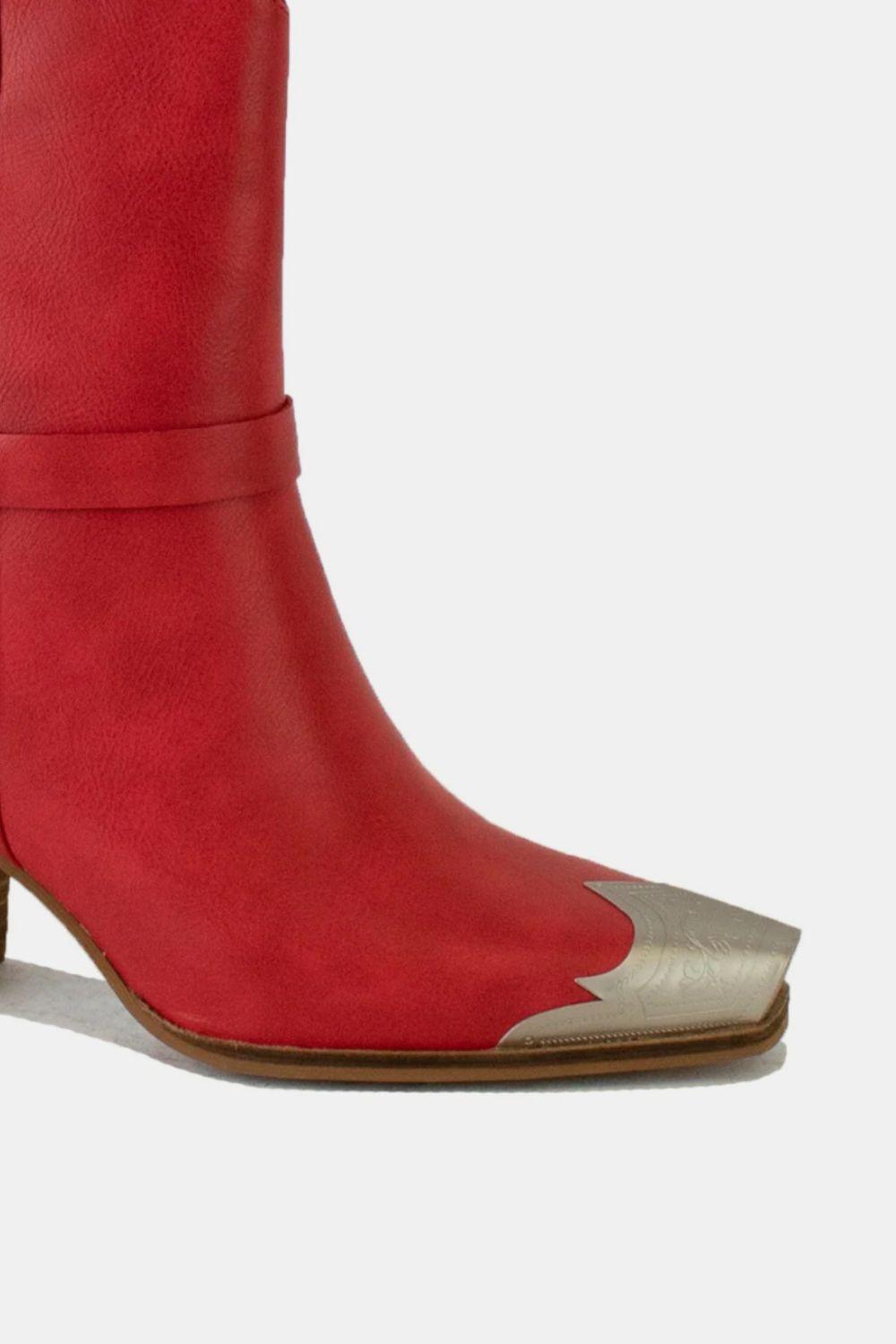 Mayfair Faux Leather Metal Toe Ankle Boots-2
