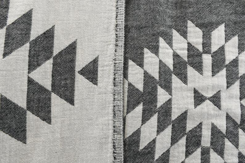 AZTEC BLACK TURKISH TOWEL-3