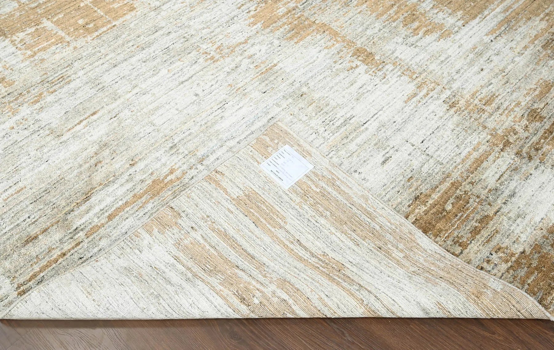 8x10 Gray, Beige Hand Knotted Oushak 100% Wool Modern & Contemporary Oriental Area Rug-2