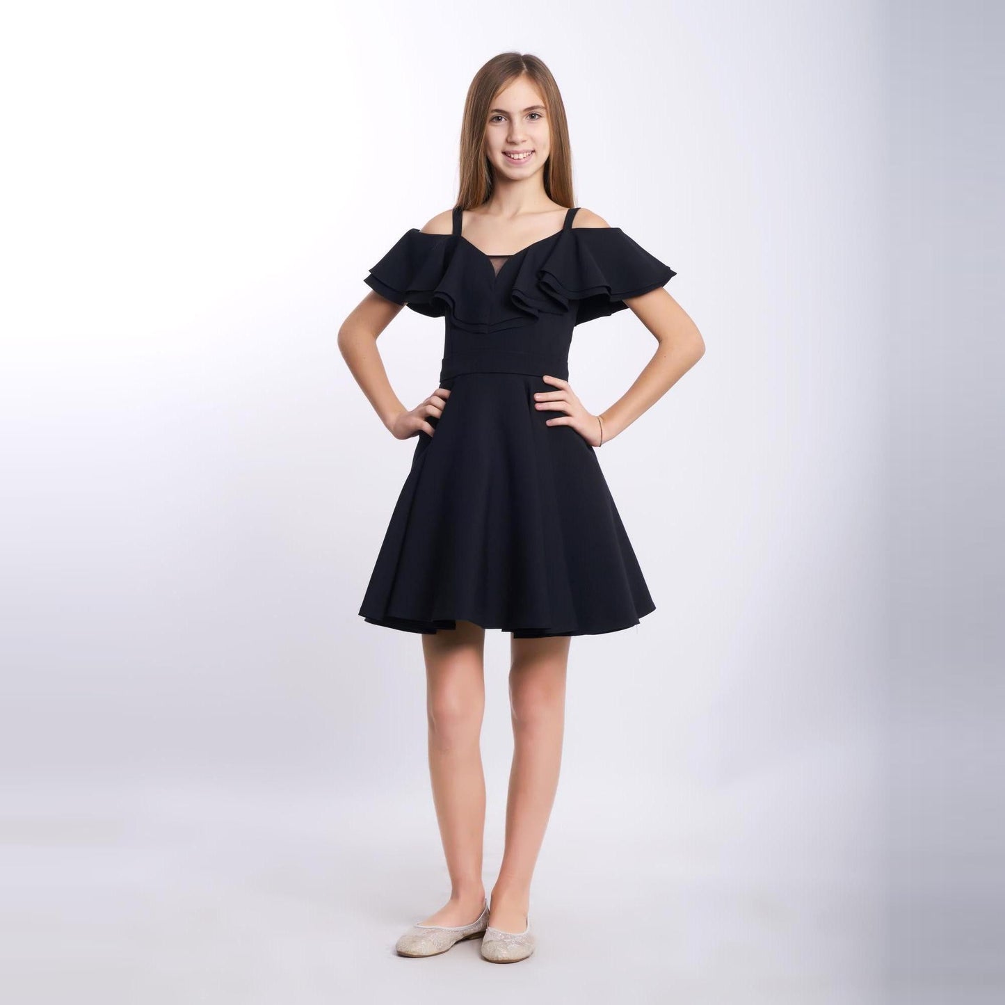 Girls' Classy Cocktail Dress-4