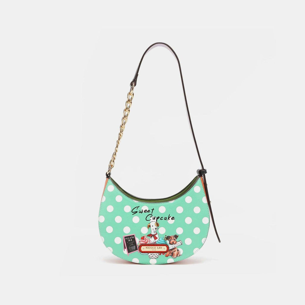 Nicole Lee USA Vegan Leather Polka Dot Shoulder Bag-0