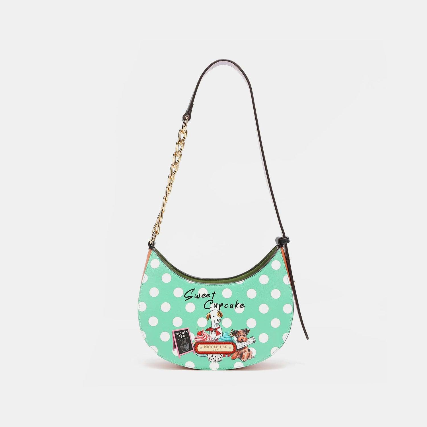 Nicole Lee USA Vegan Leather Polka Dot Shoulder Bag-0