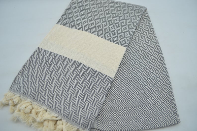 VENICE GRAY TURKISH TOWEL-3