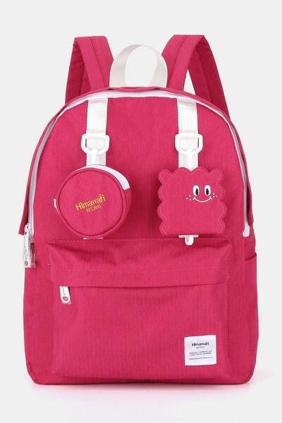 Himawari Waterproof Canvas Backpack Bag with Removable Coin Purse-7