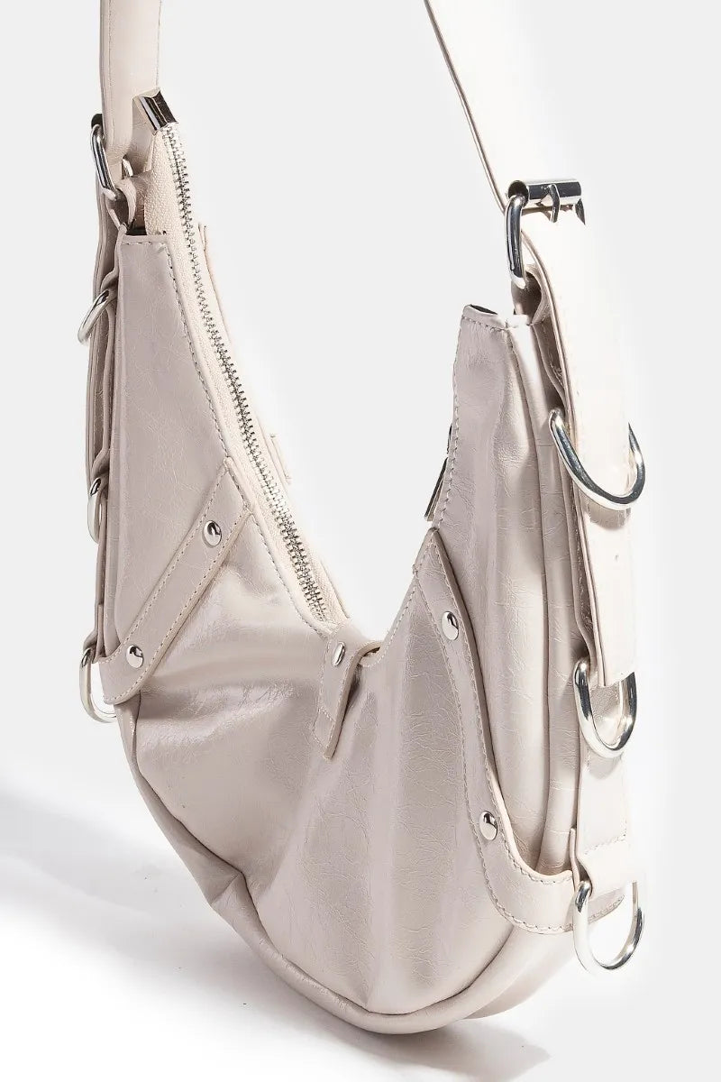 Fame Multi Belt Strap Accent Shoulder Bag-1