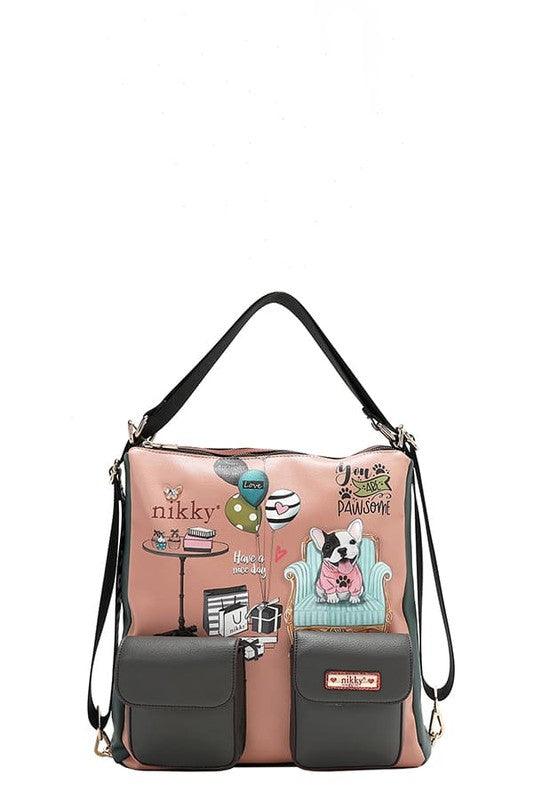 Nicole Lee USA Multifunction Adjustable Strap Eco-Leather Backpack-0