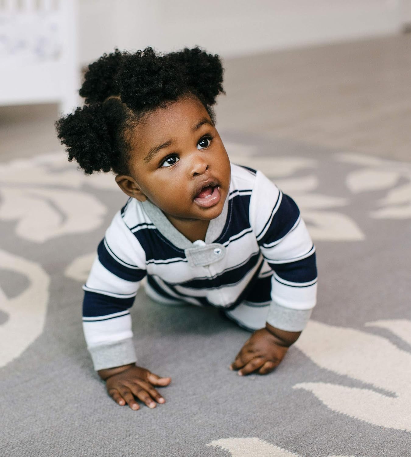 Baby Girls Pajamas, Zip Front Non-Slip Footed Sleeper Pjs, 100% Organic Cotton