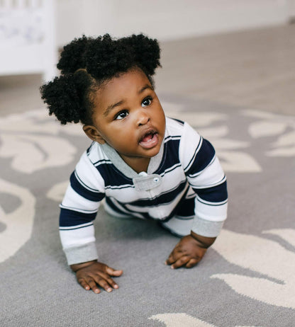 Baby Girls Pajamas, Zip Front Non-Slip Footed Sleeper Pjs, 100% Organic Cotton