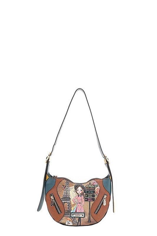 Nicole Lee USA Eco-Leather Saddle Bag-0