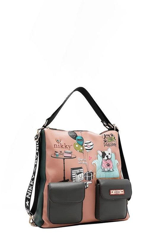 Nicole Lee USA Multifunction Adjustable Strap Eco-Leather Backpack-1