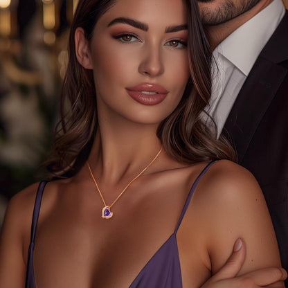 Mothers Day Gifts for Mom，Love Heart Pendant Necklaces for Women, Silver Tone Rose Gold Tone Birthstone Jewelry Gifts for Wife Her