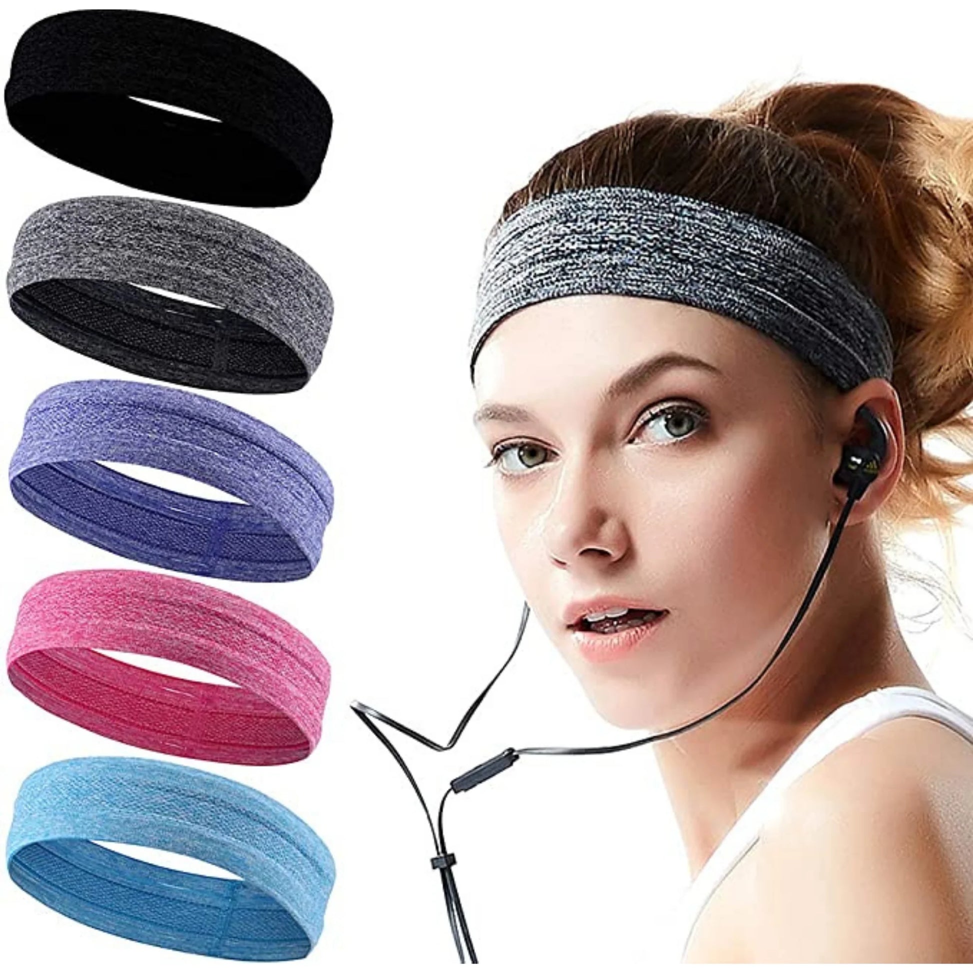 Jupitergear Sport and Fitness Sweat Wicking Fitness Headband for Yoga, Running and Exercise