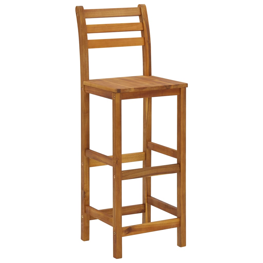 vidaXL 7 Piece Patio Bar Set Solid Wood Acacia-4