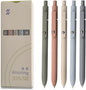 Gel Pens, 5 Pcs 0.5Mm Black Ink Pens Fine Point Smooth Writing Pens, High-End Series Pens for Journaling Note Taking, Cute Office School Supplies Gifts for Women Men (Morandi)
