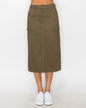 CARGO POCKET TWILL MAXI SKIRT-4