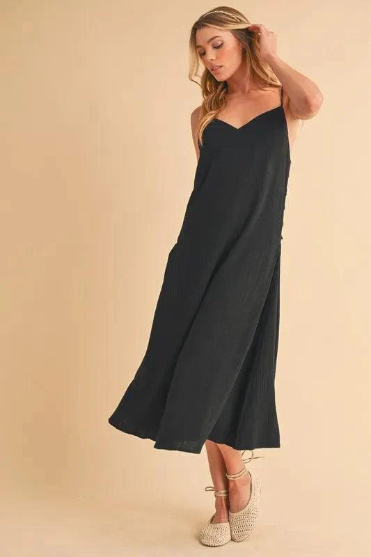 Aemi+Co Side Button Midi Cami Dress-2