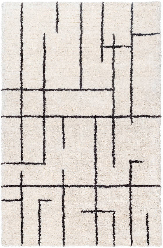 Ieasha Global Off-White/Onyx Area Rug-1