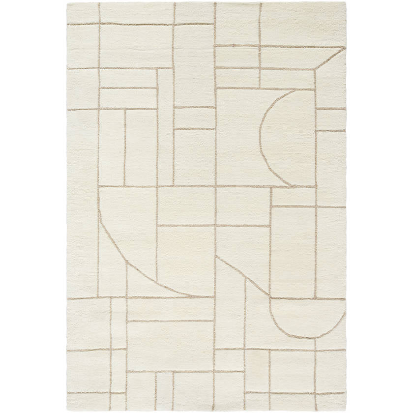 Benard Modern Off-White/Ash Area Rug-1