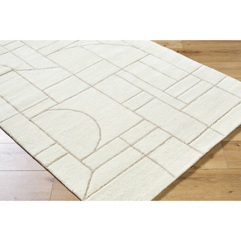 Benard Modern Off-White/Ash Area Rug-2