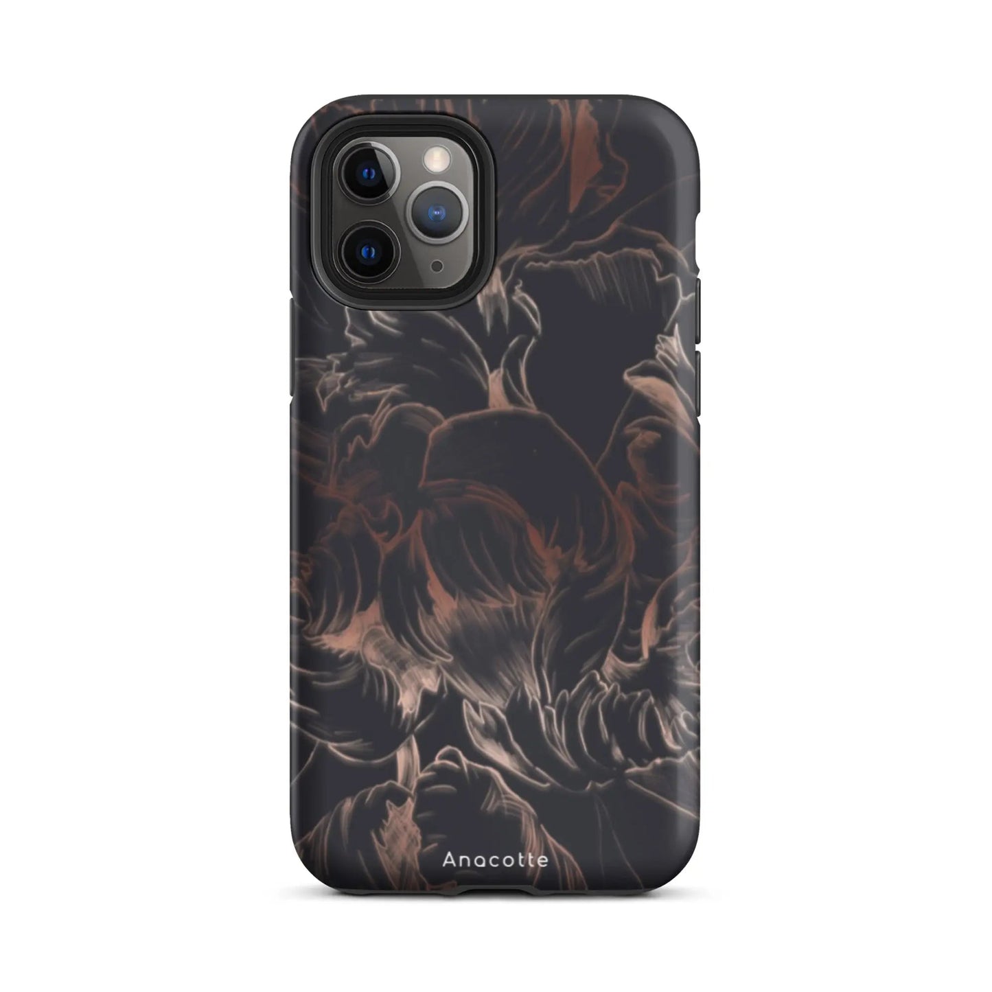 Anacotte Modern Simple Black Flower Leaf iPhone Case-2