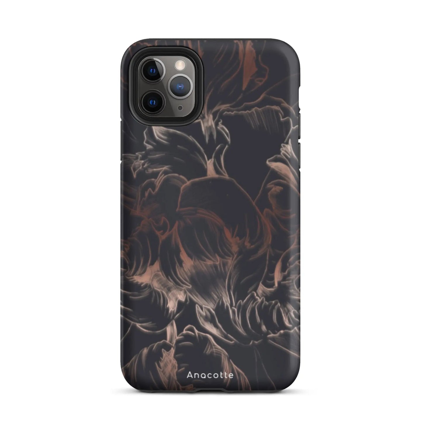 Anacotte Modern Simple Black Flower Leaf iPhone Case-3